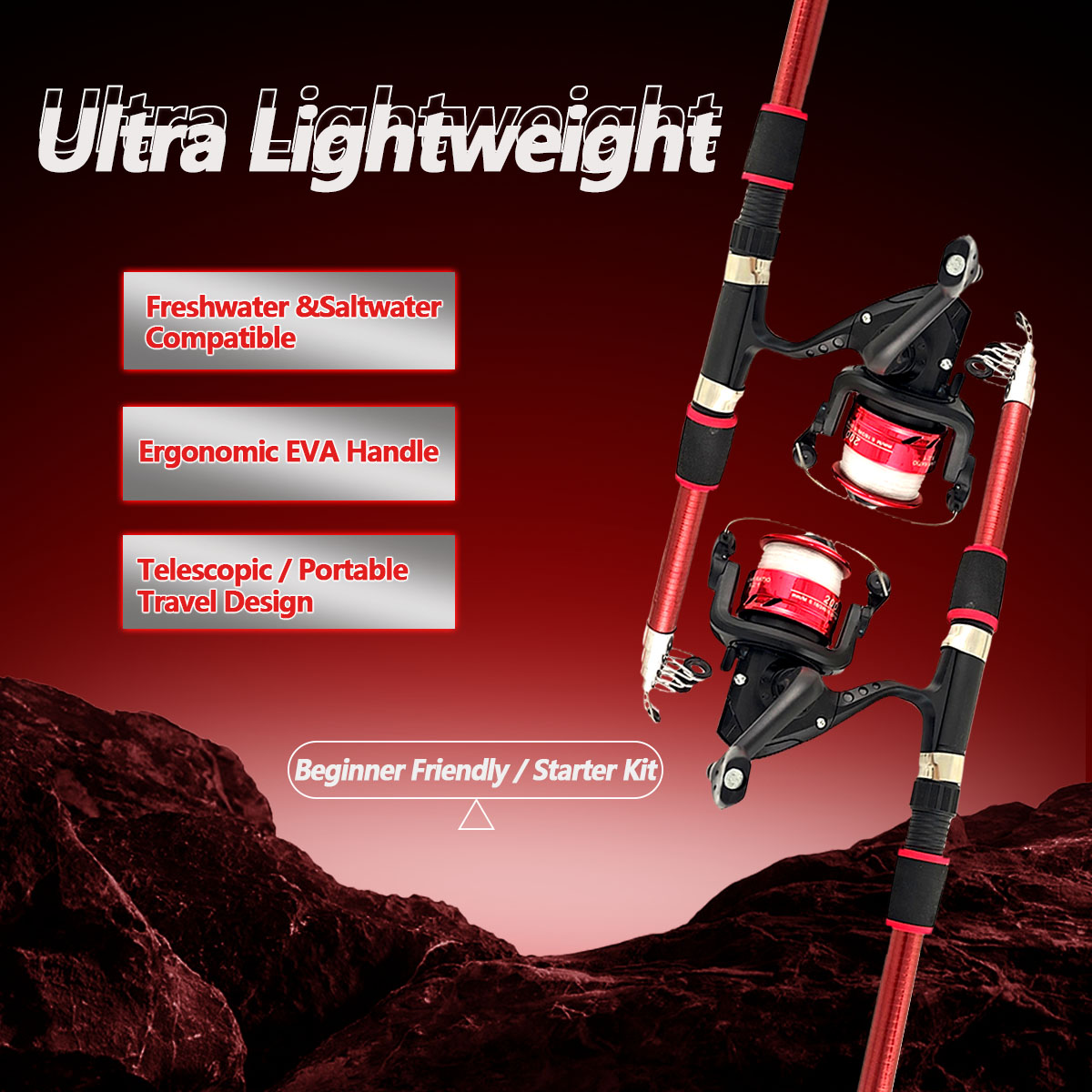 Spinning Fishing Rod and Reel  - Spincast Reel ulasan dan harga